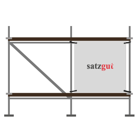 Gerüstbanner | B 250 cm x H 206 cm | einseitig bedruckt